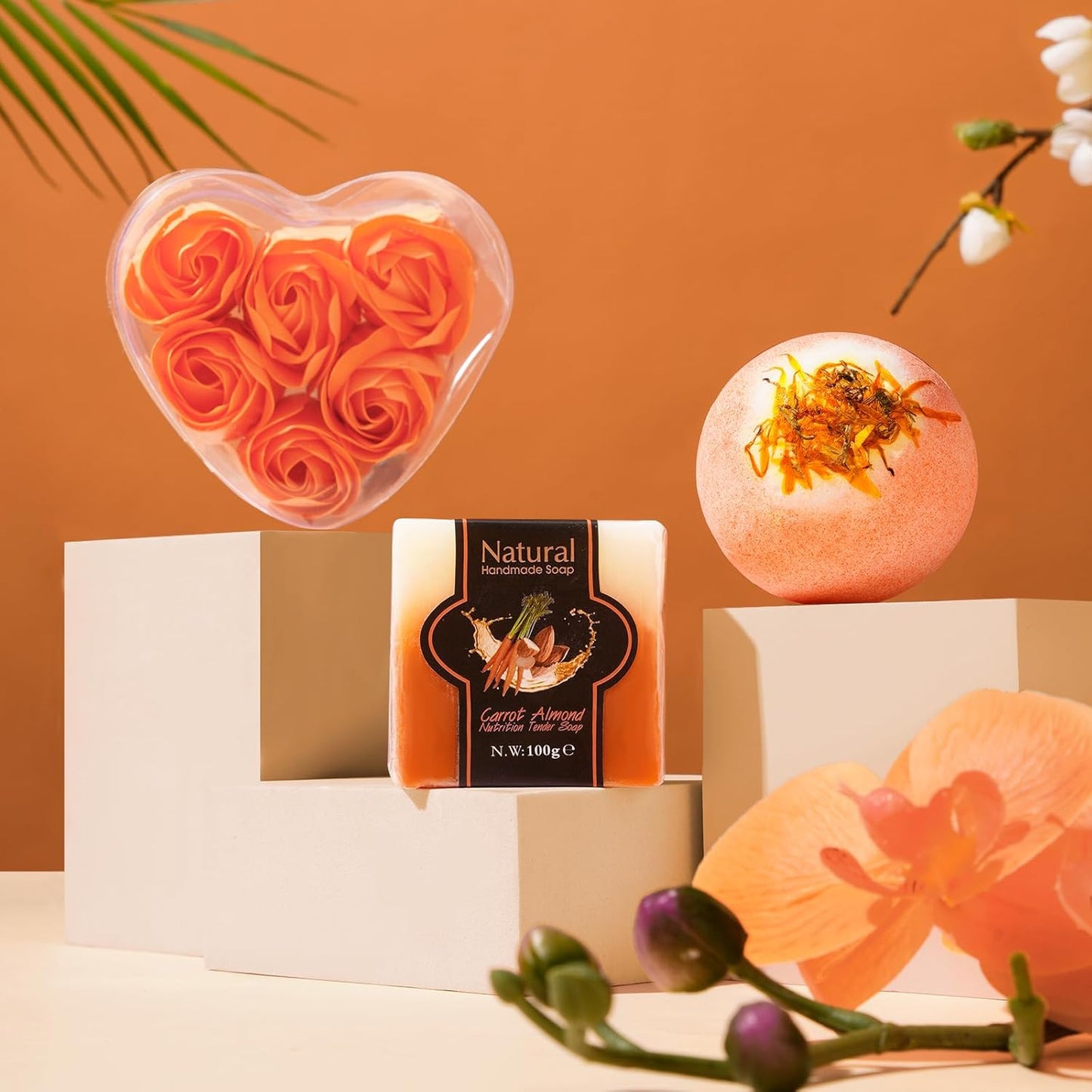 Fall Gifts for Women Orange,Halloween, Birthday Gifts for Mom Her Wife Friend W/Fall Candle,Fall Home Decor,Self Care Get Well Gifts Spa Set, Christmas Thanksgiving Halloween,Boo Basket Gifts Box Cozy
